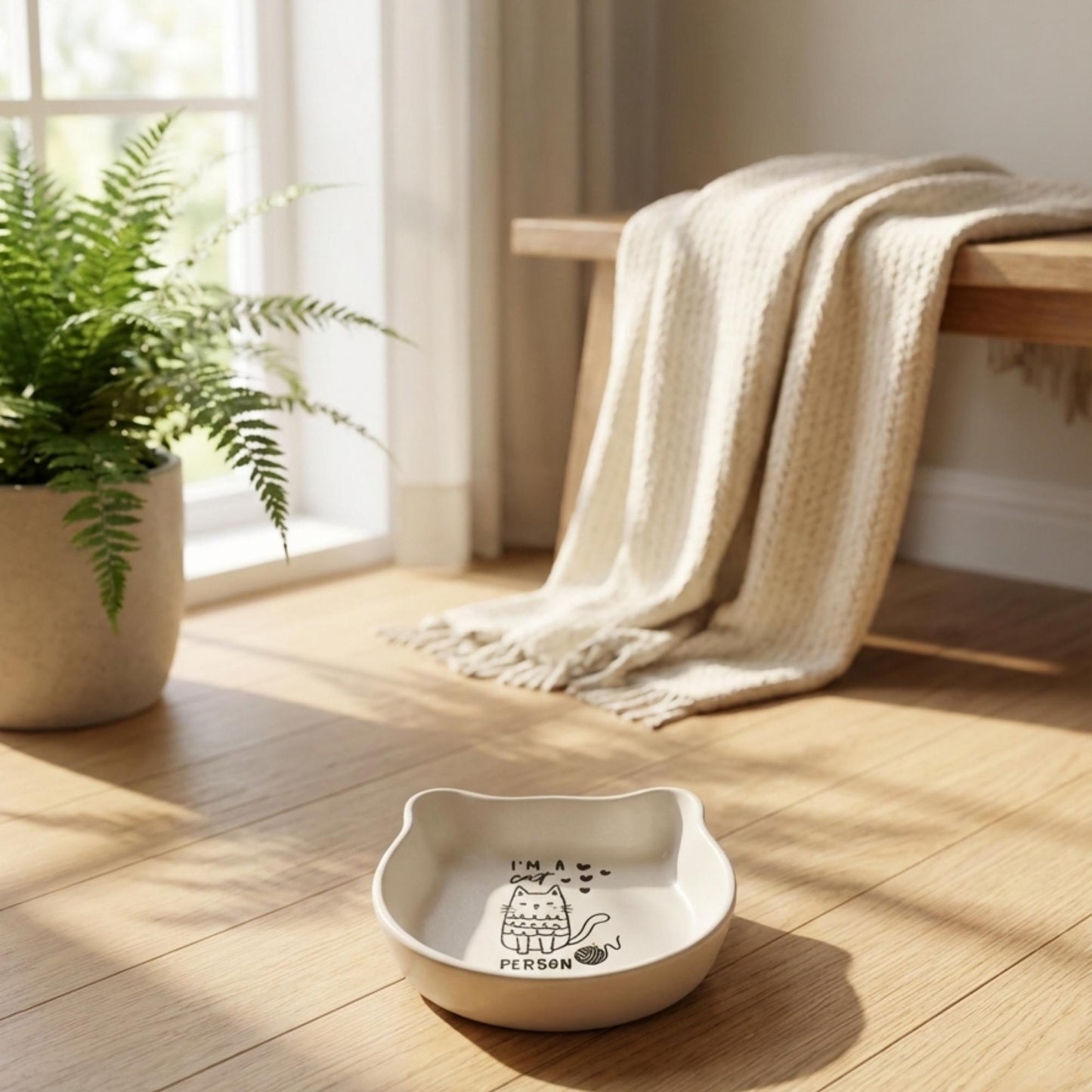 Ceramic (4 Designs) 200 ml Feeding Minimal White Cat Ear Dish Pet Bowl Food Safe