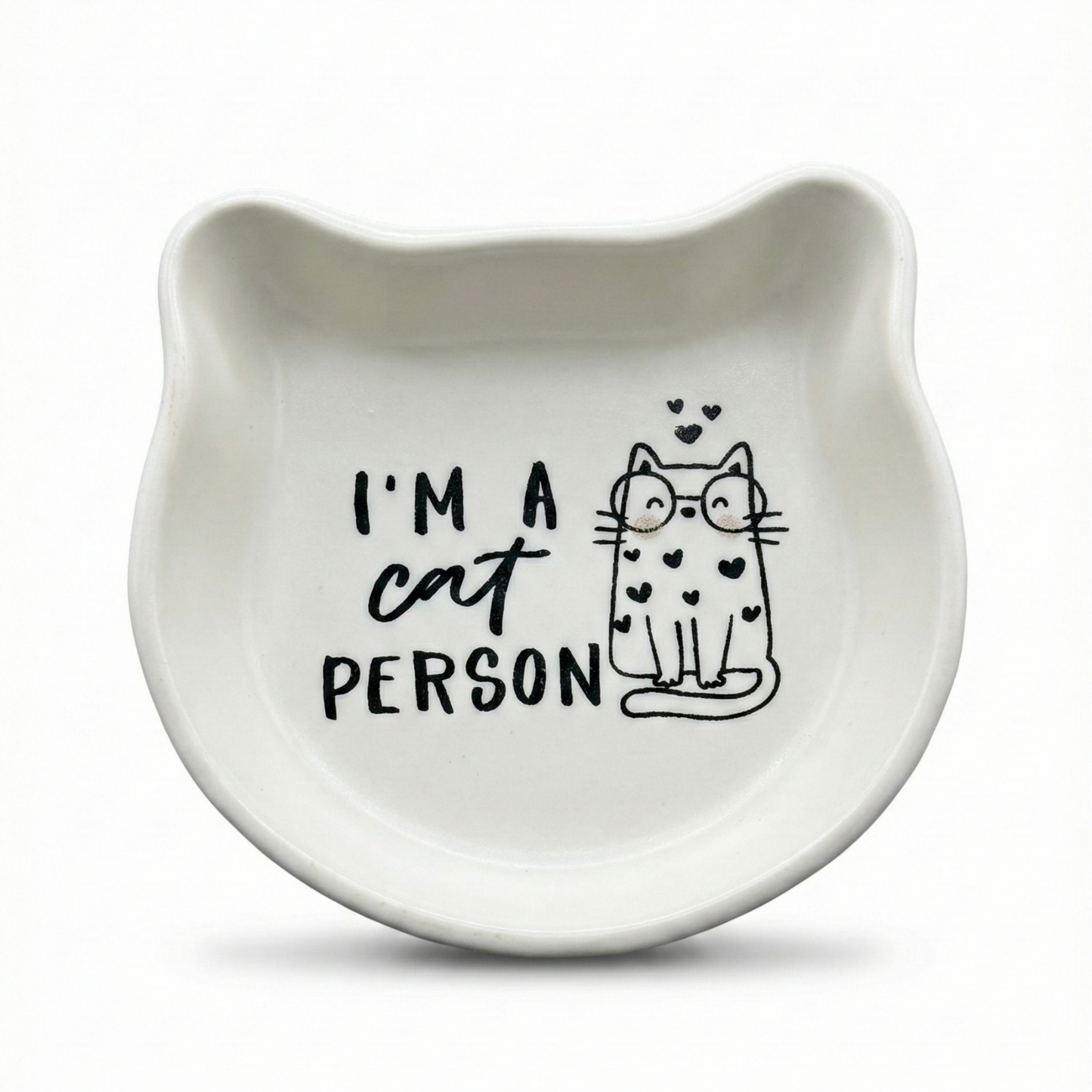 Ceramic (4 Designs) 200 ml Feeding Minimal White Cat Ear Dish Pet Bowl Food Safe