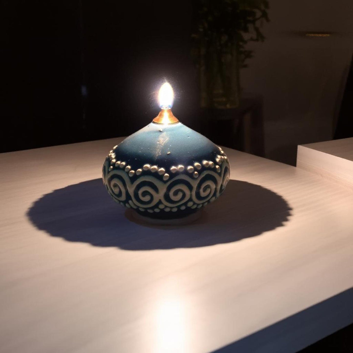 Handmade Mini Ceramic Oil Lamp: Aromatherapy Home Decor