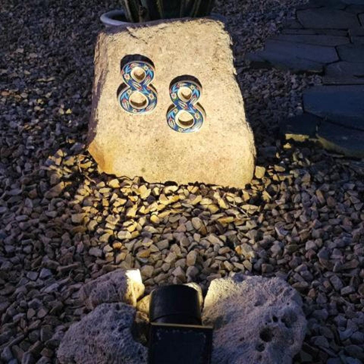 Tulip Ceramic House Numbers: Hand Decorated Address Plaque