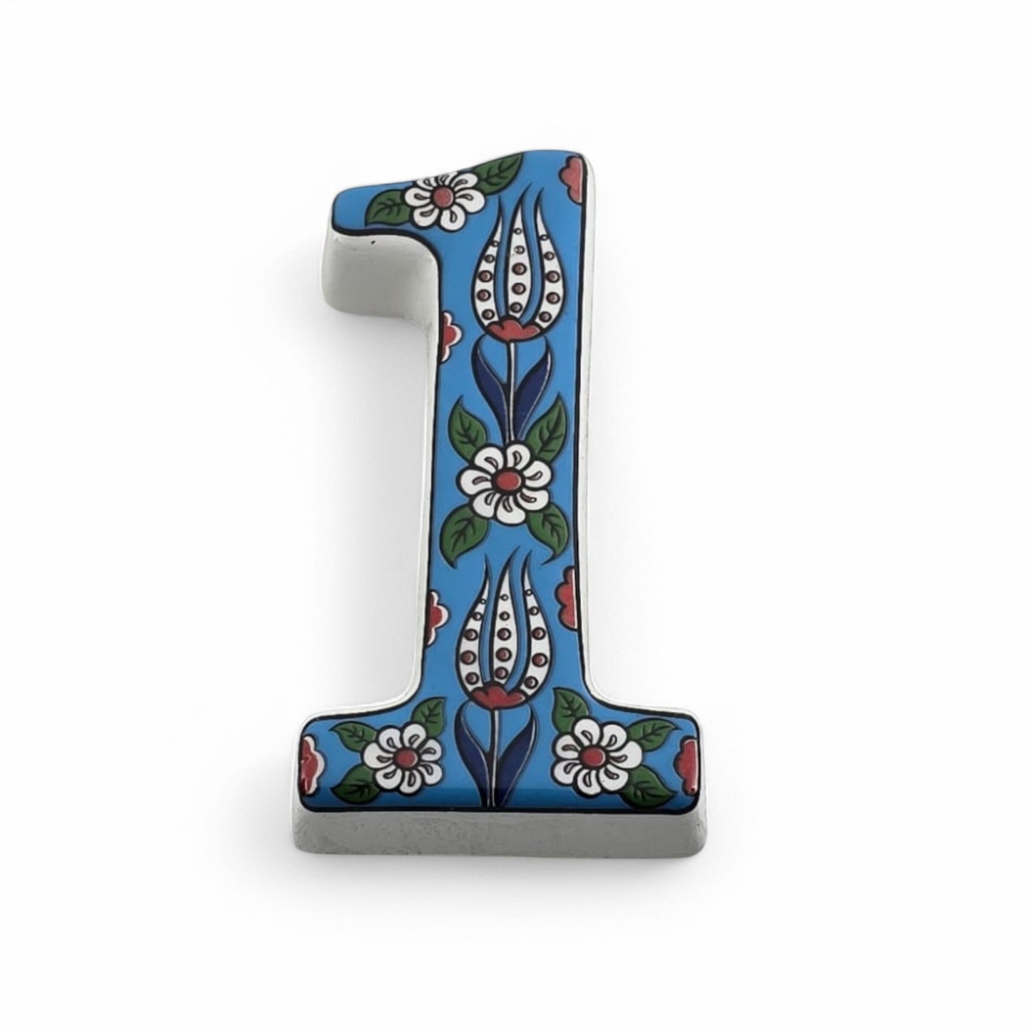 Tulip Ceramic House Numbers: Hand Decorated Address Plaque