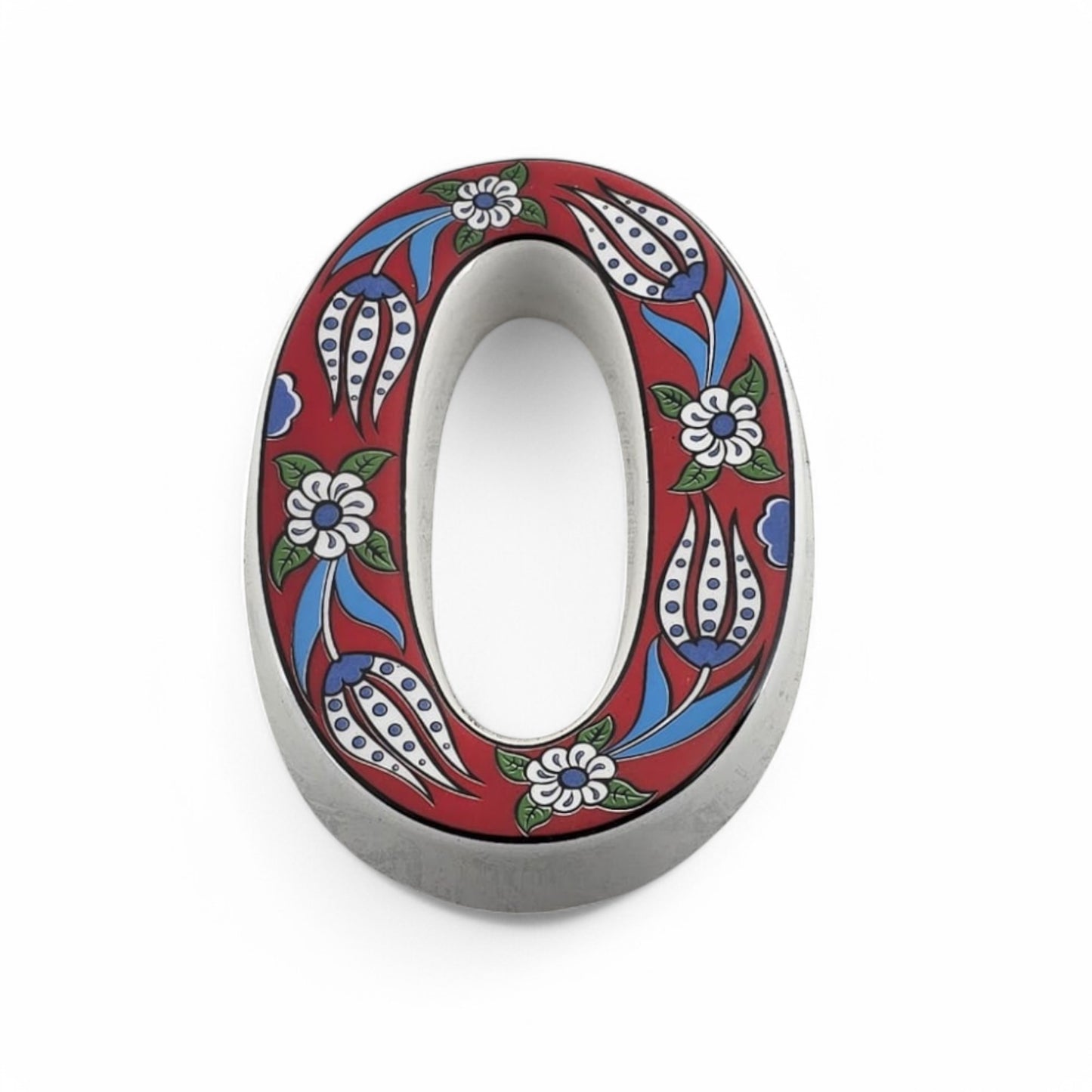 Tulip Ceramic House Numbers: Hand Decorated Address Plaque