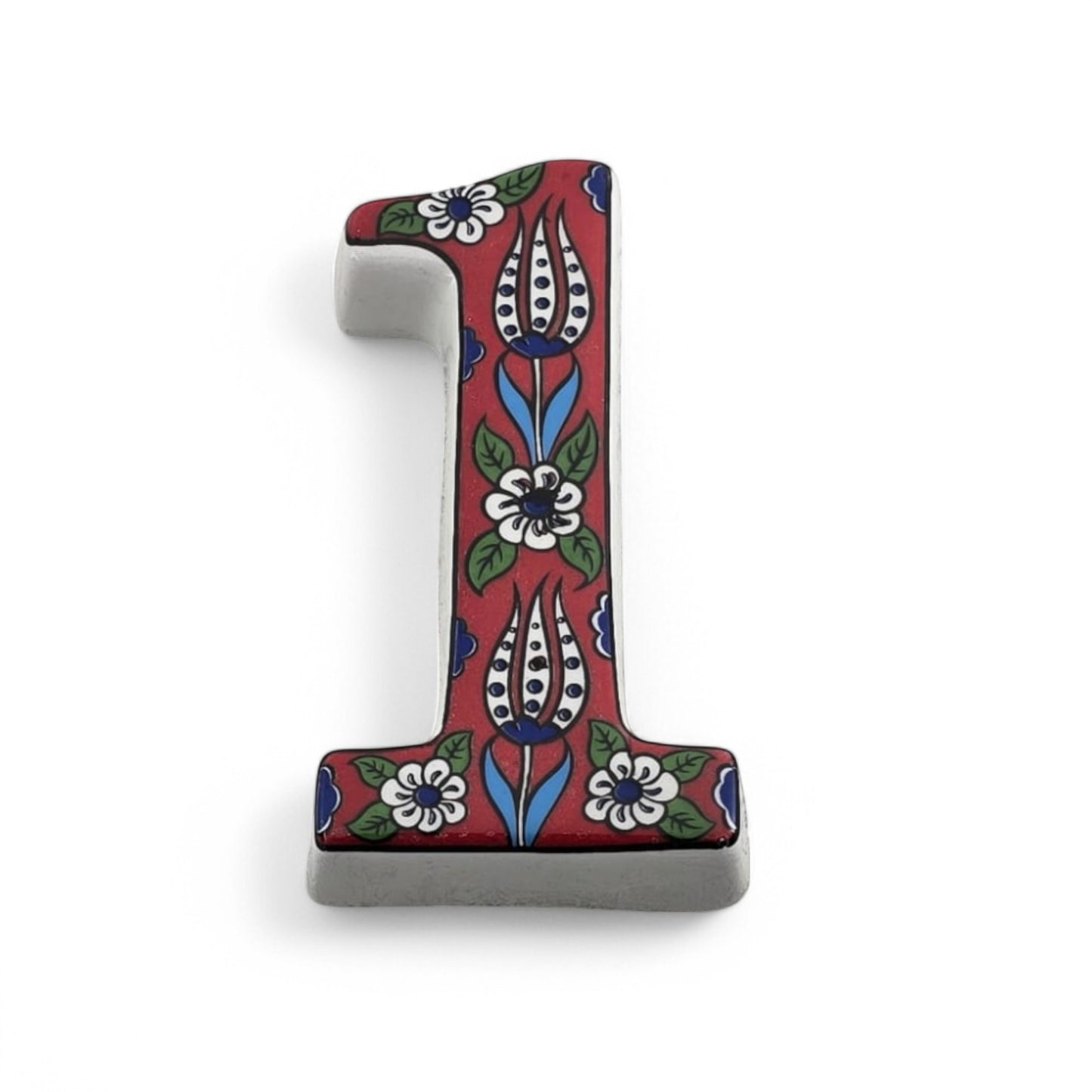 Tulip Ceramic House Numbers: Hand Decorated Address Plaque