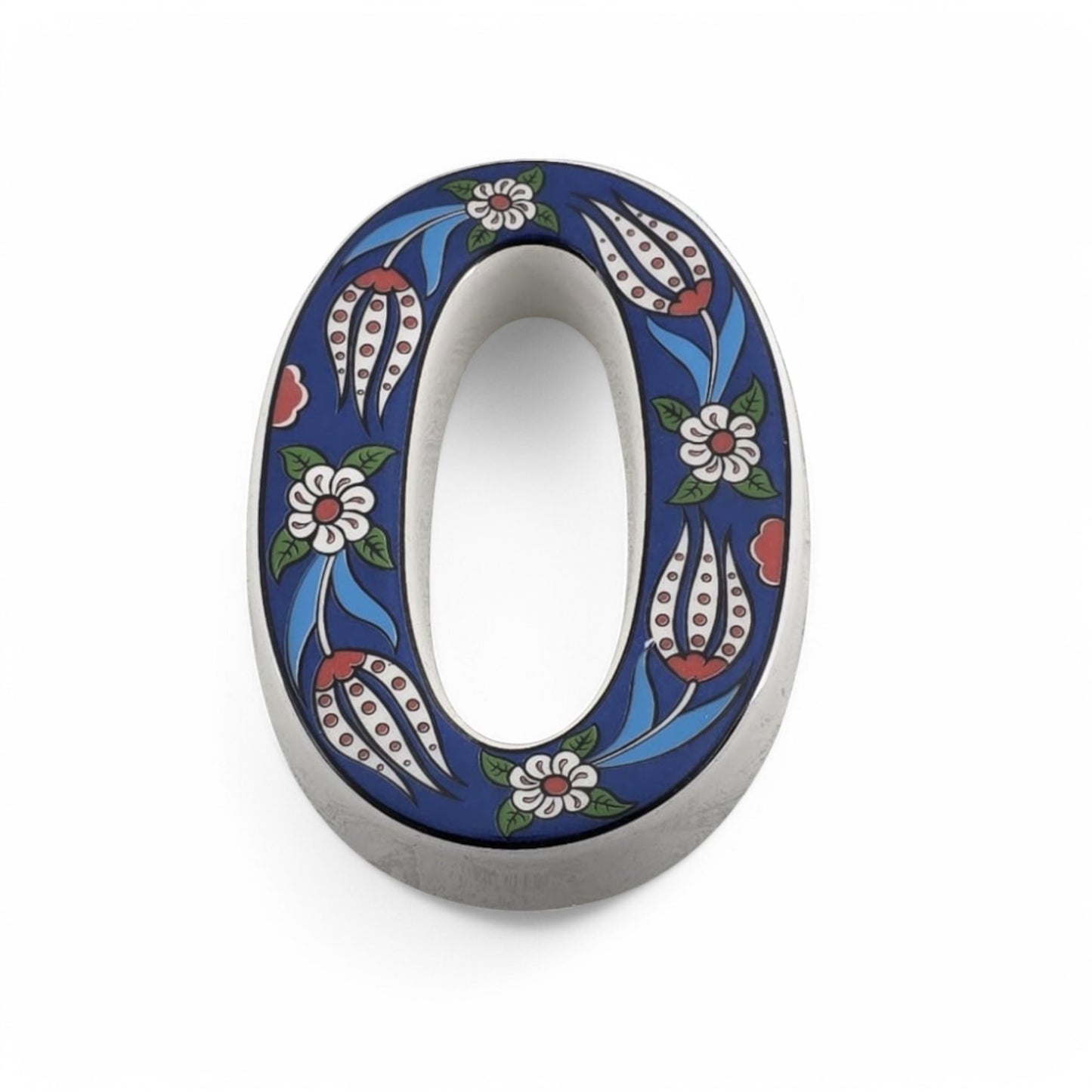 Tulip Ceramic House Numbers: Hand Decorated Address Plaque