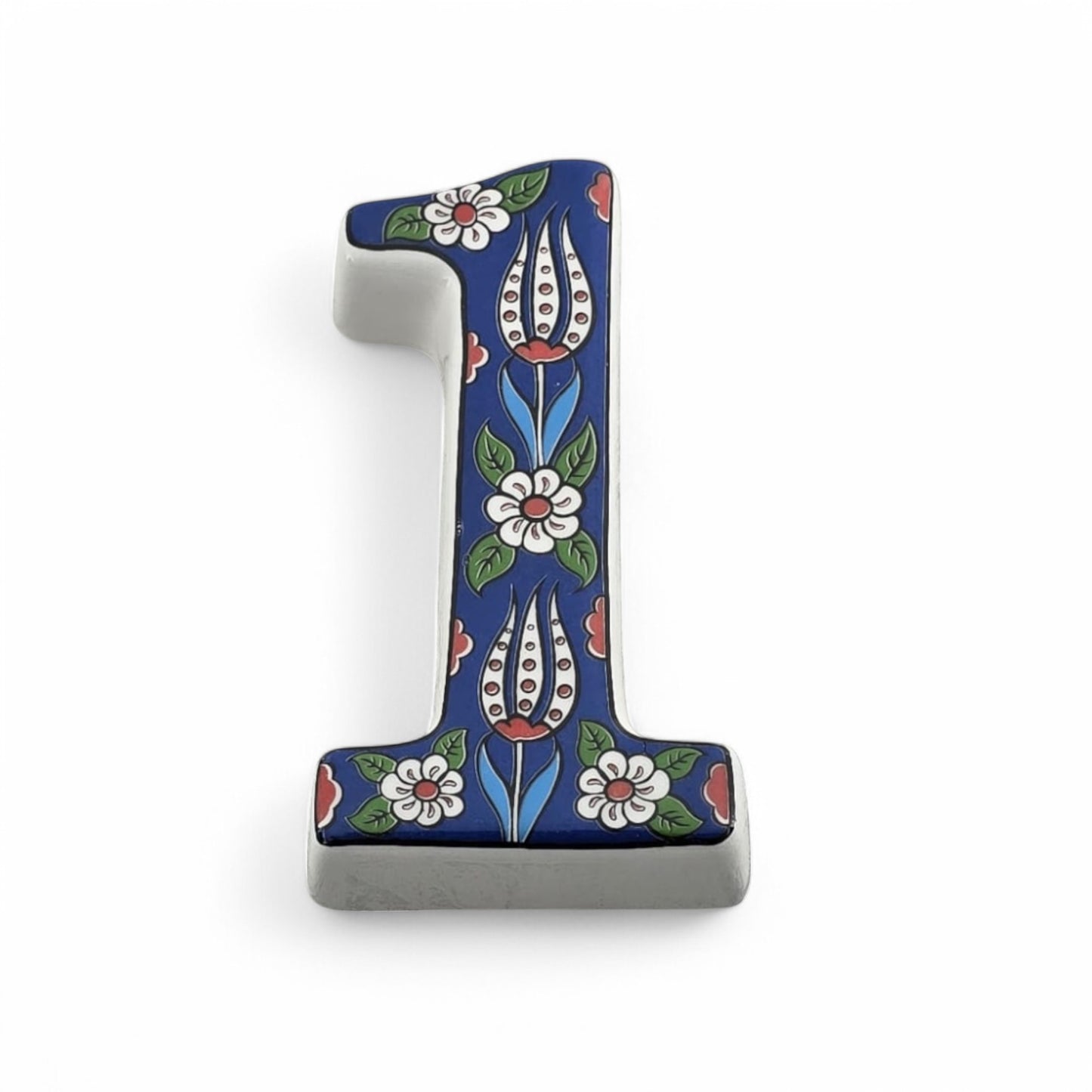 Tulip Ceramic House Numbers: Hand Decorated Address Plaque