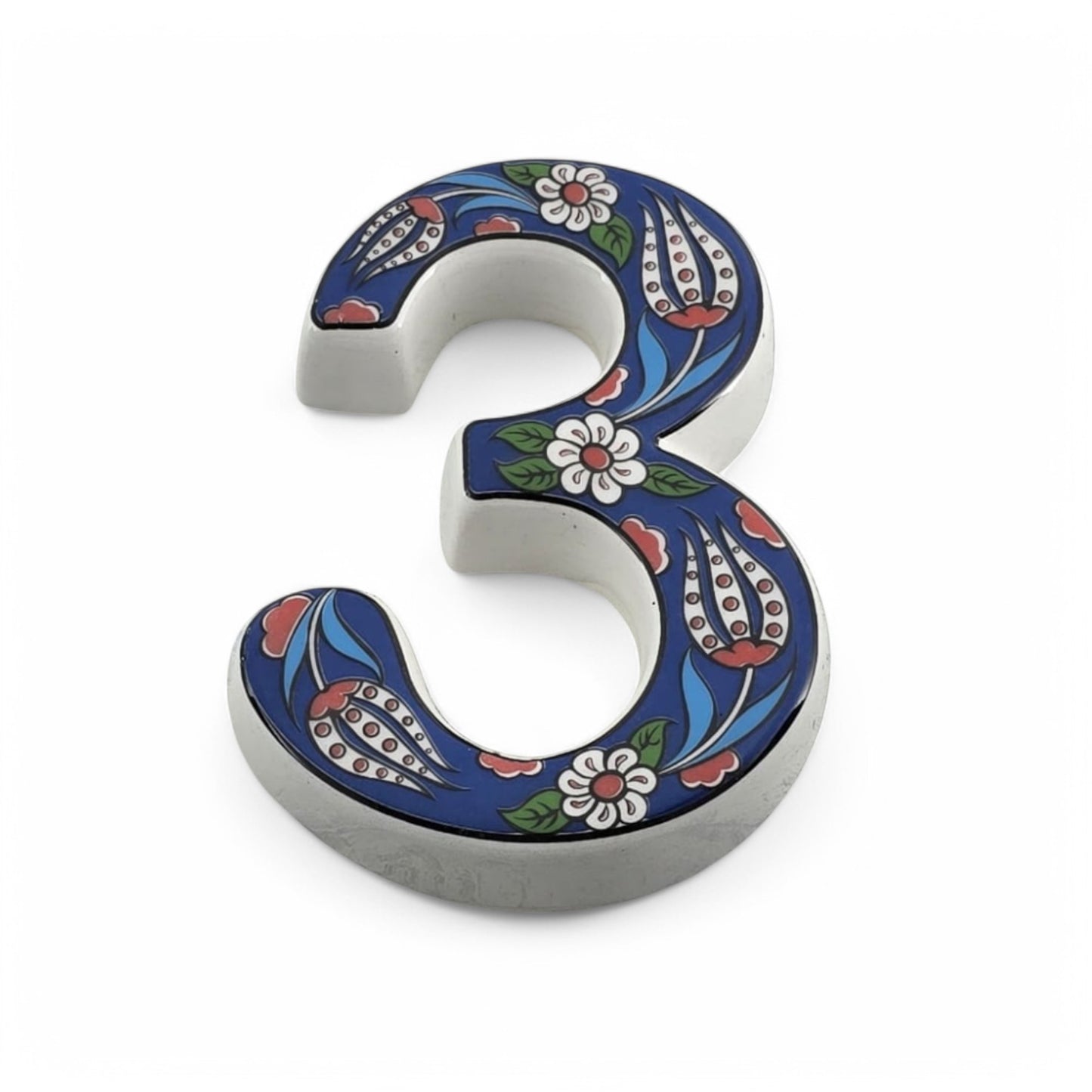 Tulip Ceramic House Numbers: Hand Decorated Address Plaque