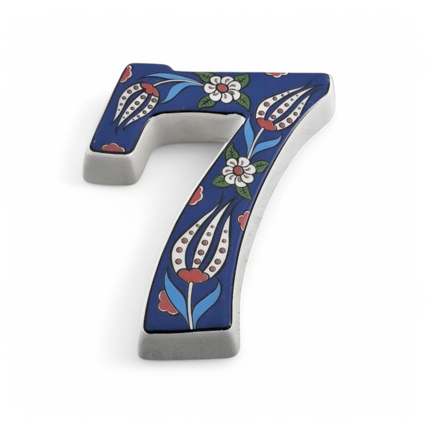 Tulip Ceramic House Numbers: Hand Decorated Address Plaque
