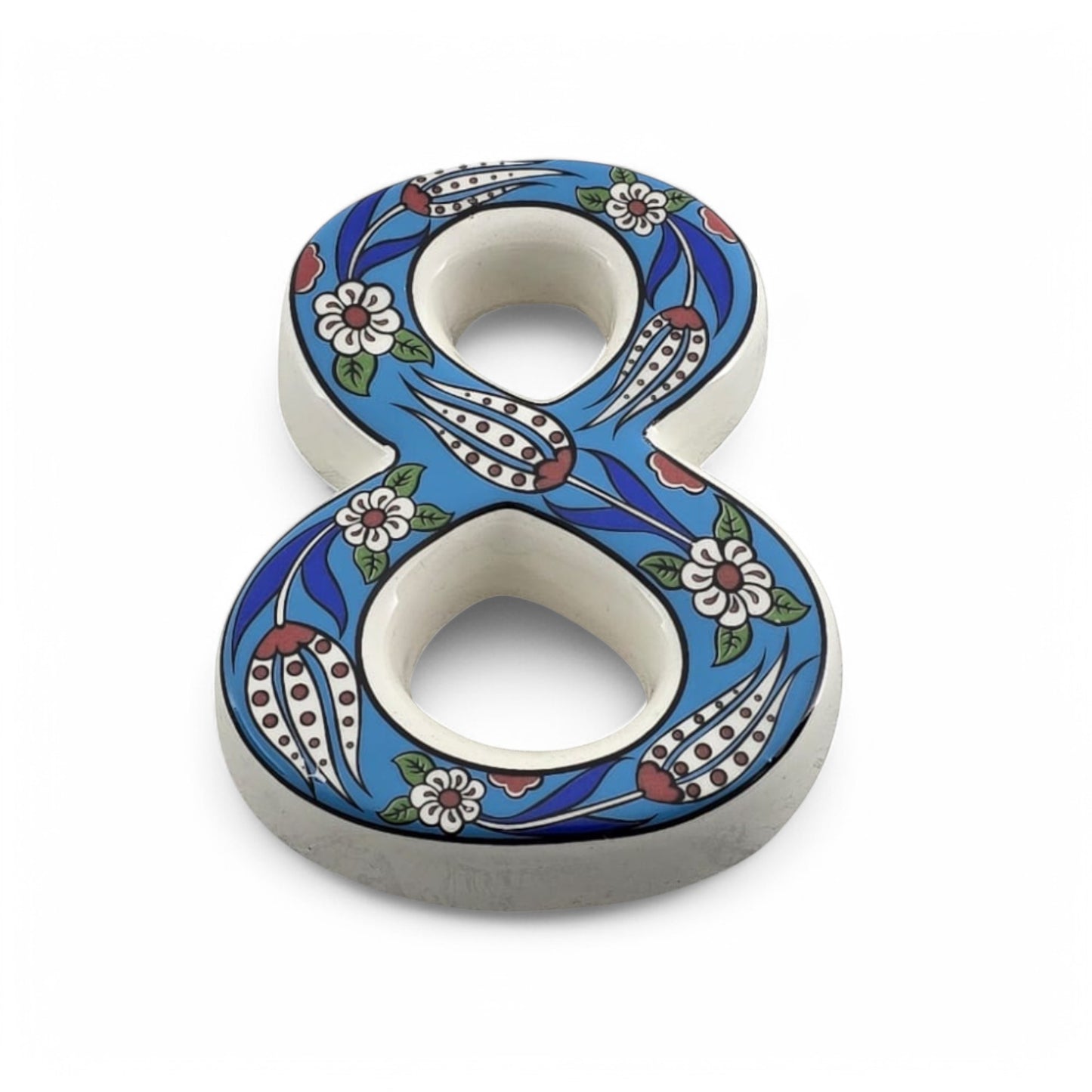 Tulip Ceramic House Numbers: Hand Decorated Address Plaque