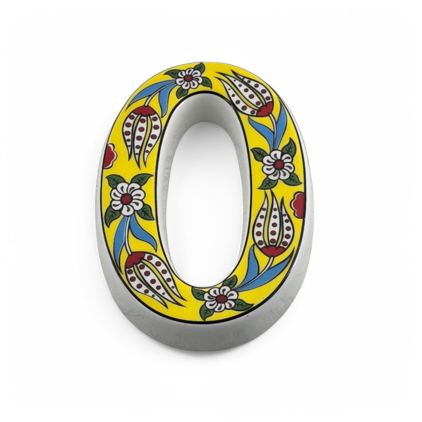 Tulip Ceramic House Numbers: Hand Decorated Address Plaque