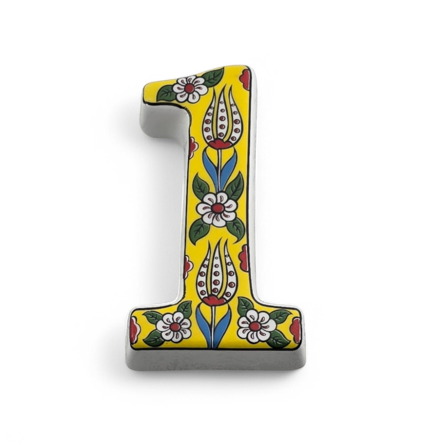 Tulip Ceramic House Numbers: Hand Decorated Address Plaque